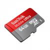 MicroSDXC памет карта + SD адаптер - SanDisk microSDXC Card 64GB Ultra 10 клас