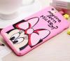 Ултра тънък силиконов калъф / гръб / TPU Ultra Thin за Apple iPhone 6 / iPhone 6S - Minnie Mouse / Anyone seen Mickey?