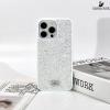 Луксозен твърд гръб Swarovski за Apple iPhone 15 Pro (6.1) - бял / камъни