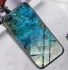 Луксозен стъклен твърд гръб за Apple iPhone 7 Plus / iPhone 8 Plus - син