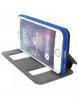 Кожен калъф Flip Cover S-View тип тефтер Puloka SS Case за Apple iPhone 6 Plus 5.5'' - син със стойка