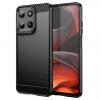 Силиконов калъф / гръб / кейс за Motorola Moto G15 - черен / carbon