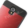 Луксозен алуминиев предпазен твърд гръб / капак / MOTOMO за Samsung Galaxy Note 3 N9000 / Samsung Note III N9005 - червен