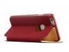 Луксозен кожен калъф Flip тефтер S-View Baseus Terse Leather Case със стойка за Apple iPhone 6 4.7" - червен