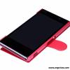 Луксозен кожен калъф Flip тефтер S view Nillkin за Sony Xperia Z1 L39h - червен