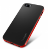 Силиконов гръб SPIGEN SGP Neo Hybrid за Apple iPhone 5 / iPhone 5S - черен с червен кант