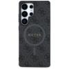 Оригинален калъф / гръб / GUESS с безжично зареждане MagSafe кейс за Samsung Galaxy S25 Ultra - черен