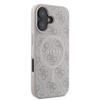 Оригинален кейс Guess HC MagSafe PU 4G Ring Classic Logo case за iPhone 16 (6.1) - светло розов гръб