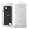 Оригинален калъф / гръб / GUESS с безжично зареждане HC MagSafe PU 4G Ring Classic Logo кейс за iPhone 16e - черен