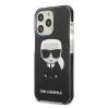 Оригинален гръб / кейс / Karl Lagerfeld Black Iconik Karl за iPhone 13 Pro Max - черен