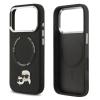 Оригинален калъф / гръб / Karl Lagerfeld Karl and Choupette Pins с безжично зареждане MagSafe кейс за Apple iPhone 17 Pro Max (6.9) - черен