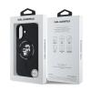 Оригинален кейс Karl Lagerfeld Silicone Karl and Choupette Heads MagSafe case за iPhone 16 (6.1) - черен гръб