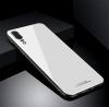 Луксозен стъклен твърд гръб за Huawei P20 Pro - бял