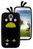 Силиконов калъф / гръб / ТПУ 3D за Samsung i9500 Galaxy S4 / Galaxy S4 i9505 - Angry Birds / черен
