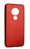 Силиконов калъф / гръб / TPU за Motorola Moto G7 Plus - червен / мат
