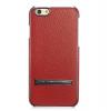Луксозен тънък гръб / капак / G-Case Plating Series Leather Case за Apple iPhone 6 / 6S - червен / кожен 