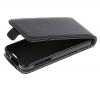 Кожен калъф Flip тефтер със силиконов гръб за Apple iPhone 5 / iPhone 5S - черен
