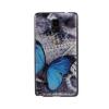 Твърд гръб / капак / за Samsung N910 Galaxy Note 4 - синя пеперуда / butterfly