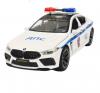 Метална кола с отварящи се врати капаци светлини и звуци BMW 8 Series Полиция 1:24