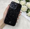 Луксозен твърд гръб / кейс / Swarovski за Apple iPhone 16 Pro Max - черен / камъни