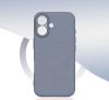 Луксозен гръб / кейс / Smooth Guard Silicone Case с безжично зареждане MagSafe за Apple iPhone 16 (6.1) - сиво-син
