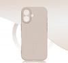Луксозен гръб / кейс / Smooth Guard Silicone Case с безжично зареждане MagSafe за Apple iPhone 16 (6.1) - бежов