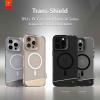 Луксозен гръб TPU кейс Kajsa Aluminium Trans-Shield Case с безжично зареждане MagSafe за Apple iPhone 16 Pro Max (6.9) - сребрист