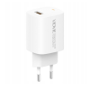 Зарядно устройство VIDVIE PLE249 220V 18W / USB to Type C - бяло