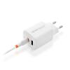 Зарядно устройство VIDVIE PLE248 220V 20W / USB + Type C to Type C - бяло