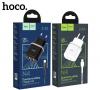 Зарядно устройство HOCO N4 220V / Dual USB to Type C - черно