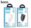 Универсално зарядно устройство / адаптер / HOCO N61 220V 20W / Type-C / USB Port - бяло