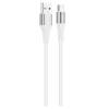 Кабел VIDVIE CB4038 за зареждане и пренос на данни / USB to Type-C 3A 2m - бял