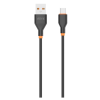 Кабел VIDVIE CB4019 за зареждане и пренос на данни / USB to Type-C 2.4A 1m - черен
