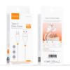 Кабел VIDVIE CB4019 за зареждане и пренос на данни / USB to Type-C 2.4A 1m - бял