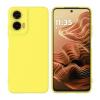 Силиконов калъф / кейс / Nano TPU за Motorola Moto G35 5G - жълт гръб със защита за камерата