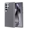 Луксозен гръб / кейс / Troy Case с безжично зареждане MagSafe за Samsung Galaxy S24 Ultra - сив / carbon