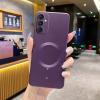 Луксозен силиконов калъф / кейс / Electro Case с безжично зареждане MagSafe за Samsung Galaxy A36 5G - лилав