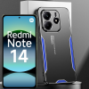 Луксозен гръб Metal TPU Case за Xiaomi Redmi Note 14 - черен / синьо