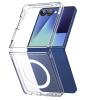 Луксозен гръб / кейс / Crystal Case с безжично зареждане MagSafe за Samsung Galaxy Z Flip 7 - прозрачен