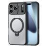 Луксозен гръб / кейс / Dux Ducis AIMO Premium Case с безжично зареждане MagSafe за Apple iPhone 17 Pro (6.3) - прозрачен / черен кант