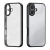 Луксозен гръб / кейс / Dux Ducis AIMO Premium Case за Apple iPhone 17 (6.3) - прозрачен / черен кант