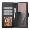 Луксозен кожен калъф със стойка Tech-Protect Wallet Case за Samsung Galaxy Z Fold 7 - черен