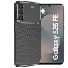 Луксозен силиконов калъф / гръб / кейс TPU за Samsung Galaxy S25 FE - черен / Carbon