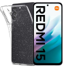 Луксозен силиконов калъф / кейс / Crystal Case TPU за Xiaomi Redmi 15 - прозрачен / брокат