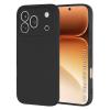 Силиконов калъф / кейс за Honor 600 Pro - Черен гръб със защита за камерата