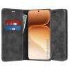 Кожен калъф Flip тефтер Magnetic Book със стойка за Honor 600 Pro - черен