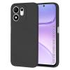Силиконов калъф / кейс за Honor 600 Smar - черен гръб със защита за камерата