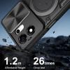 Удароустойчив твърд гръб / Кейс Defender Armor Ring Magnetic Holder lens cover Honor 600 Smart - черен