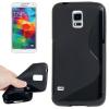 Силиконов калъф / гръб / TPU S-Line за Samsung G900 Galaxy S5 / Samsung S5 - черен