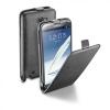 Кожен калъф Flip тефтер Cellular Line за Samsung Galaxy Note 2 N7100 / Note II N7100 - черен